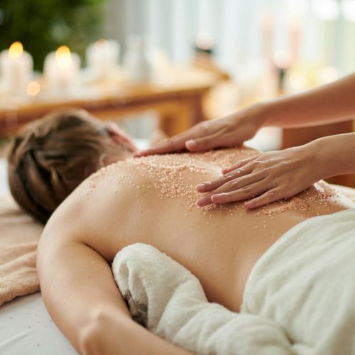 Getting Exfoliating Scrub Massage